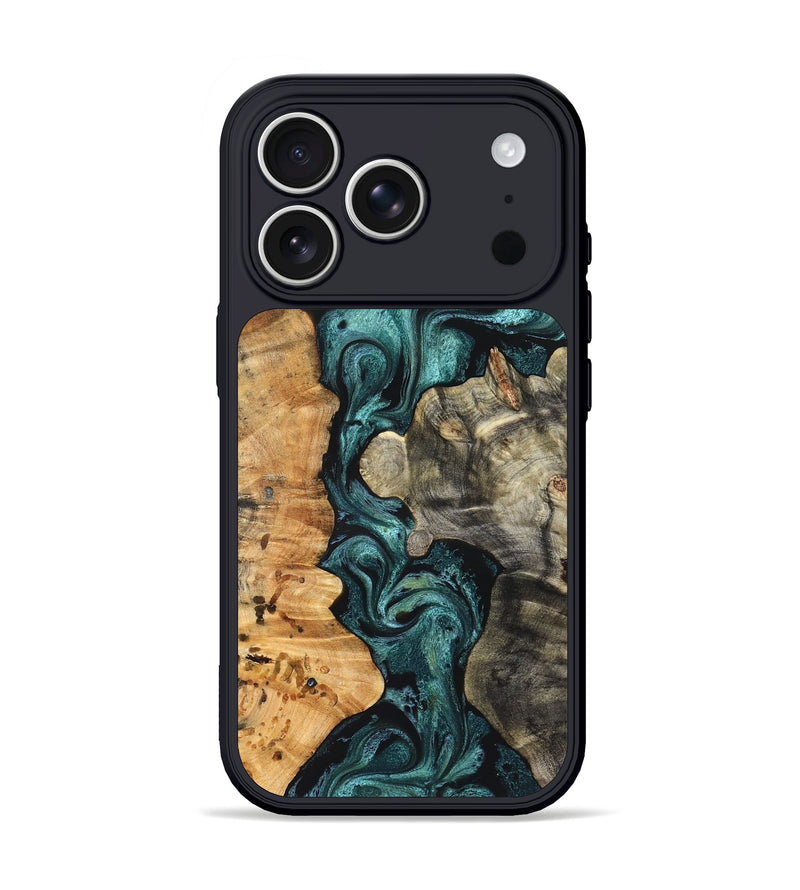 iPhone 17 Pro Wood Phone Case - Leda (Green, 825266)