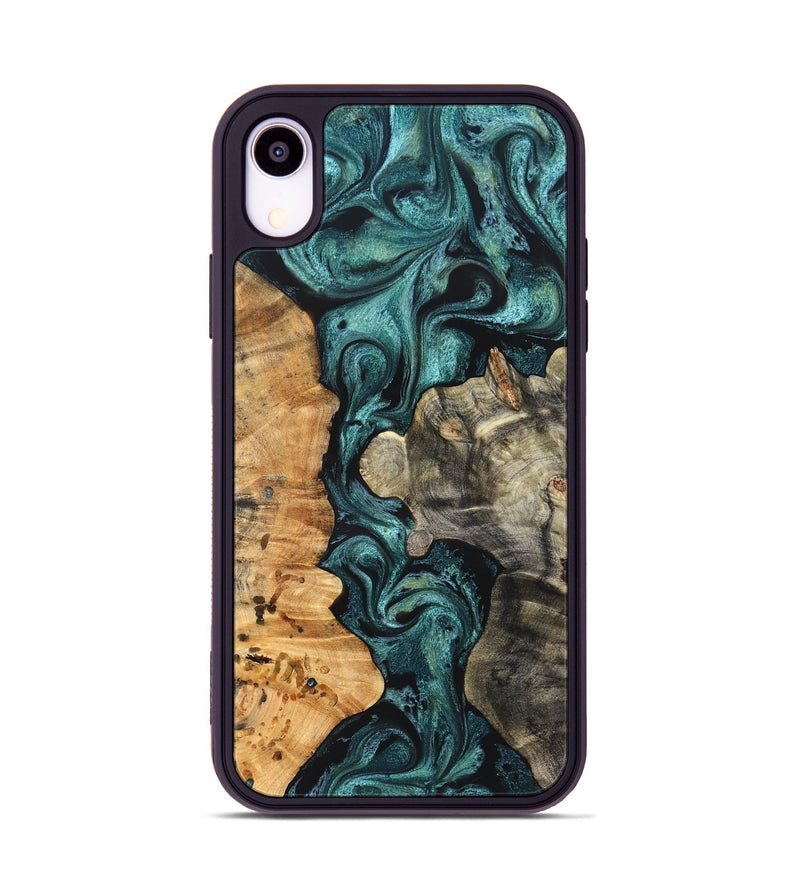 iPhone Xr Wood Phone Case - Leda (Green, 825266)