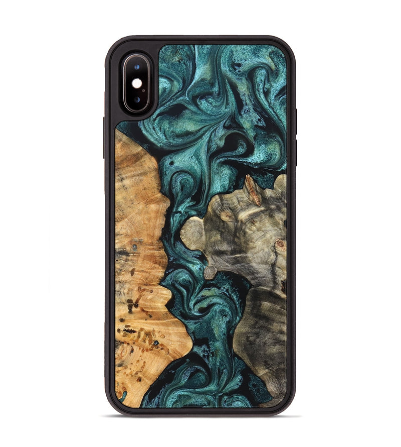 iPhone Xs Max Wood Phone Case - Leda (Green, 825266)