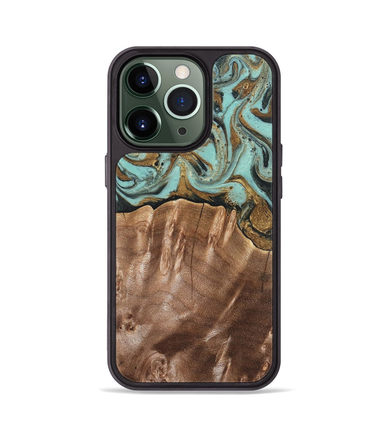 iPhone 13 Pro Wood Phone Case - Sydnee (Green, 825267)