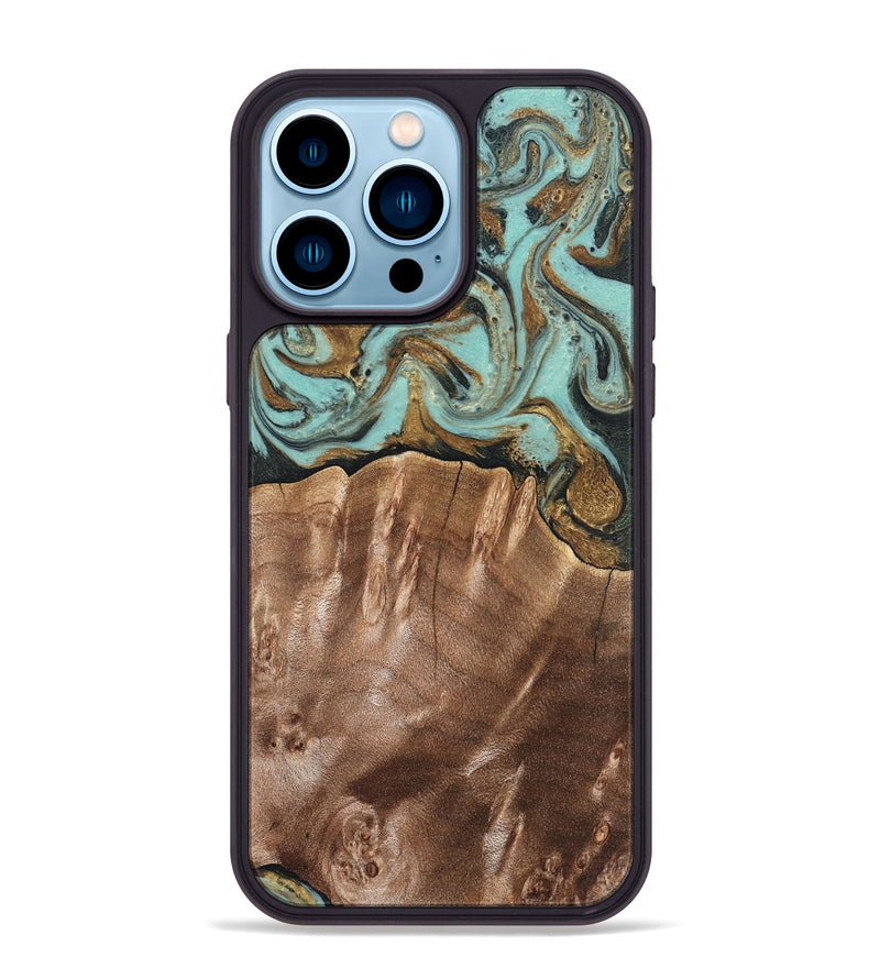 iPhone 14 Pro Max Wood Phone Case - Sydnee (Green, 825267)