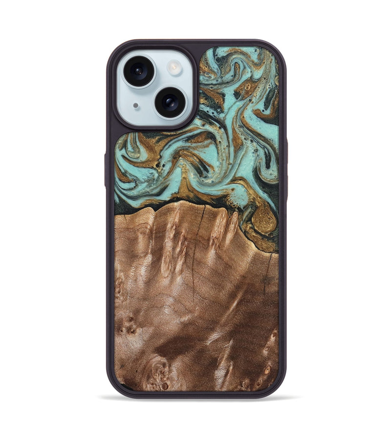 iPhone 15 Wood Phone Case - Sydnee (Green, 825267)