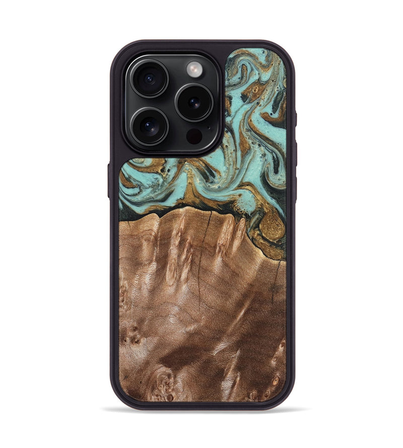 iPhone 15 Pro Wood Phone Case - Sydnee (Green, 825267)