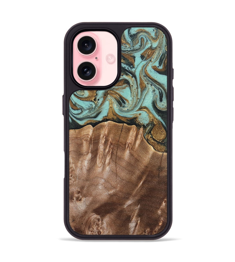 iPhone 16 Wood Phone Case - Sydnee (Green, 825267)