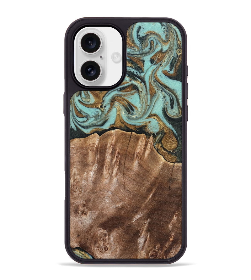 iPhone 16 Plus Wood Phone Case - Sydnee (Green, 825267)