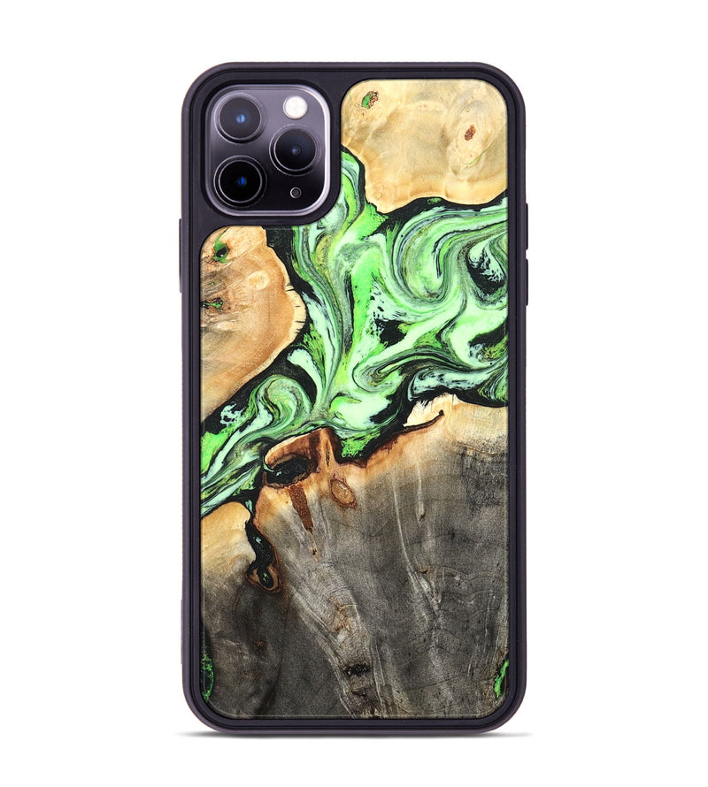 iPhone 11 Pro Max Wood Phone Case - Genesis (Green, 825268)