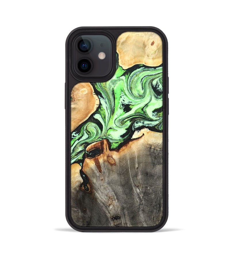 iPhone 12 Wood Phone Case - Genesis (Green, 825268)