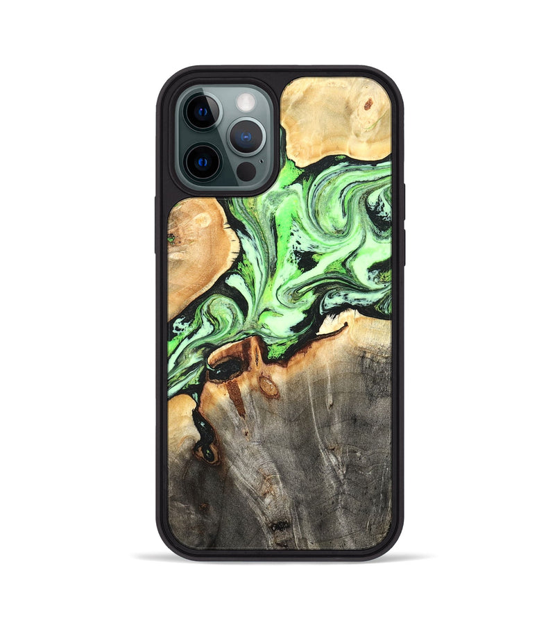iPhone 12 Pro Wood Phone Case - Genesis (Green, 825268)