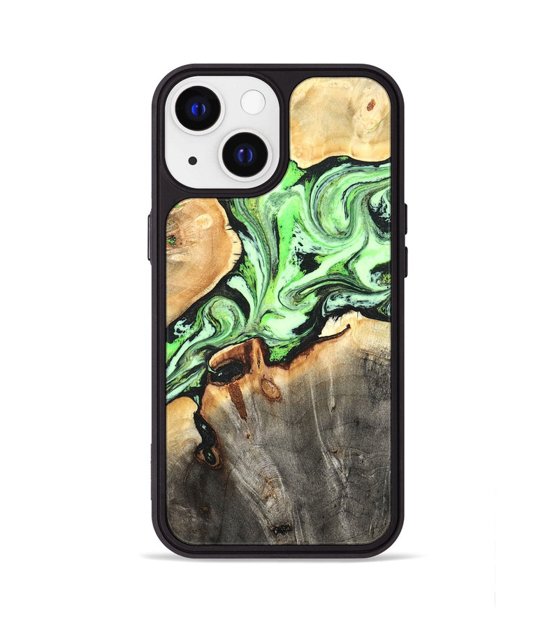 iPhone 13 Wood Phone Case - Genesis (Green, 825268)