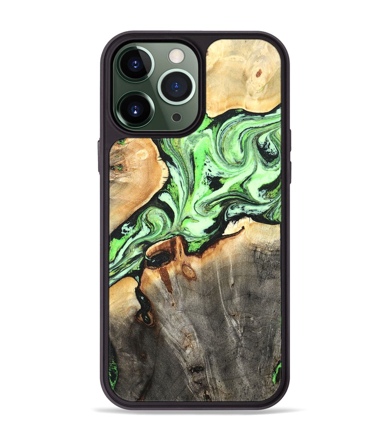 iPhone 13 Pro Max Wood Phone Case - Genesis (Green, 825268)