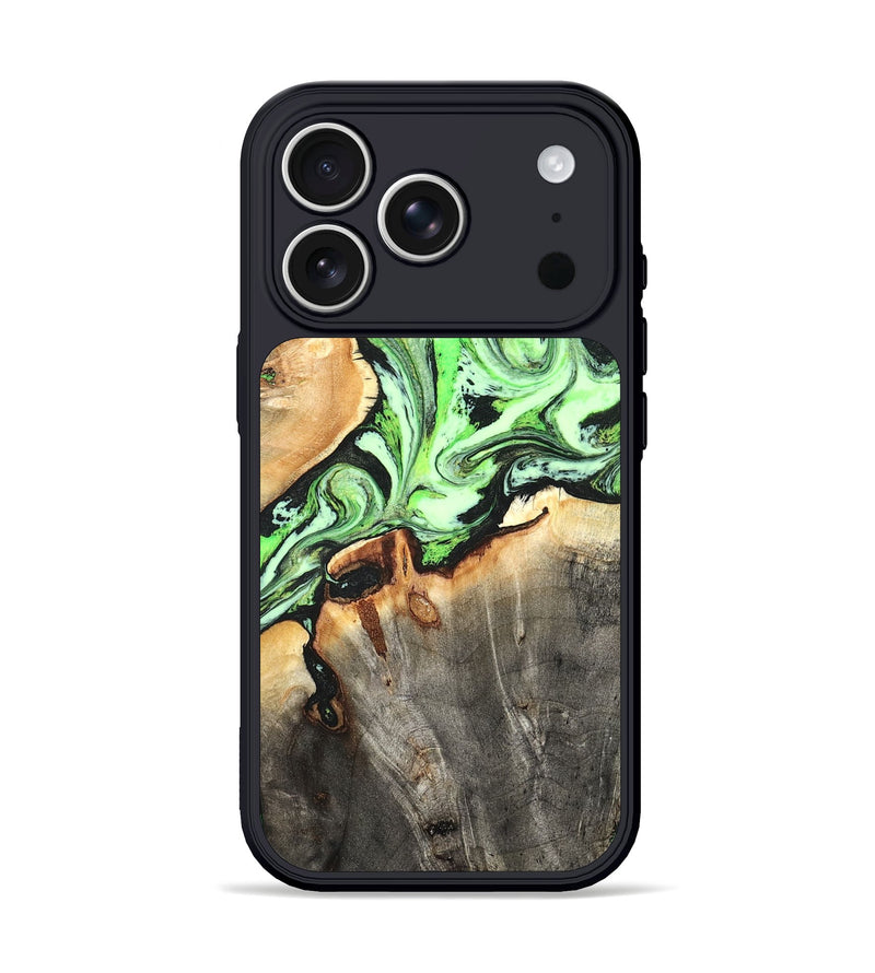 iPhone 17 Pro Wood Phone Case - Genesis (Green, 825268)