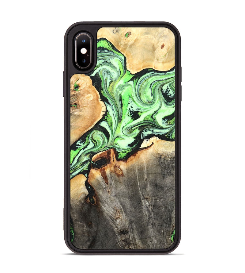 iPhone Xs Max Wood Phone Case - Genesis (Green, 825268)