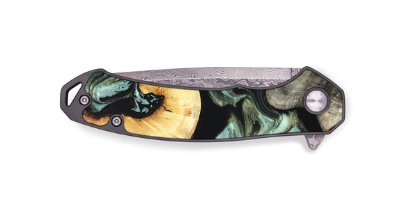 EDC Wood Pocket Knife - Daisy (Green, 825269)