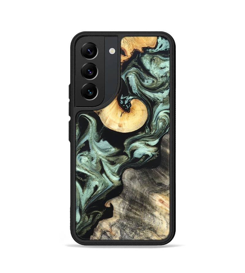 Galaxy S22 Wood Phone Case - Daisy (Green, 825269)