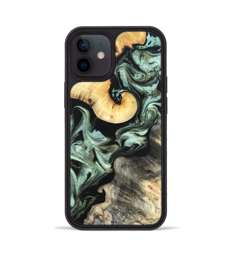 iPhone 12 Wood Phone Case - Daisy (Green, 825269)