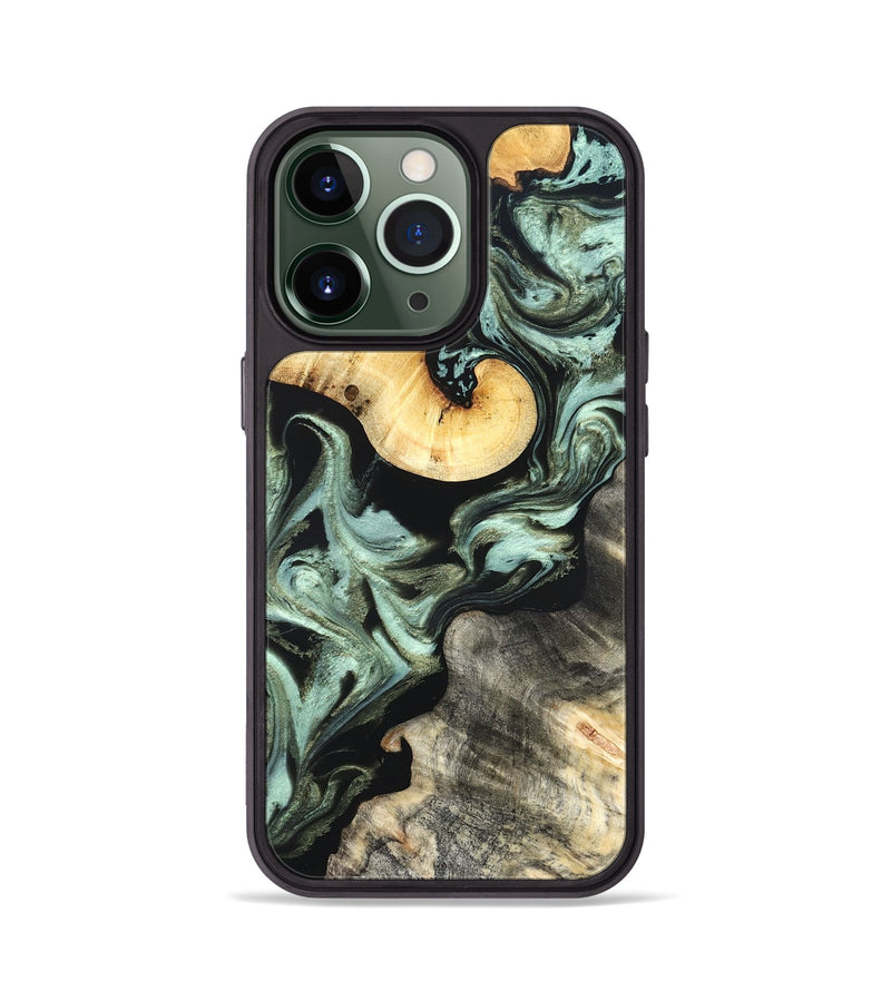 iPhone 13 Pro Wood Phone Case - Daisy (Green, 825269)