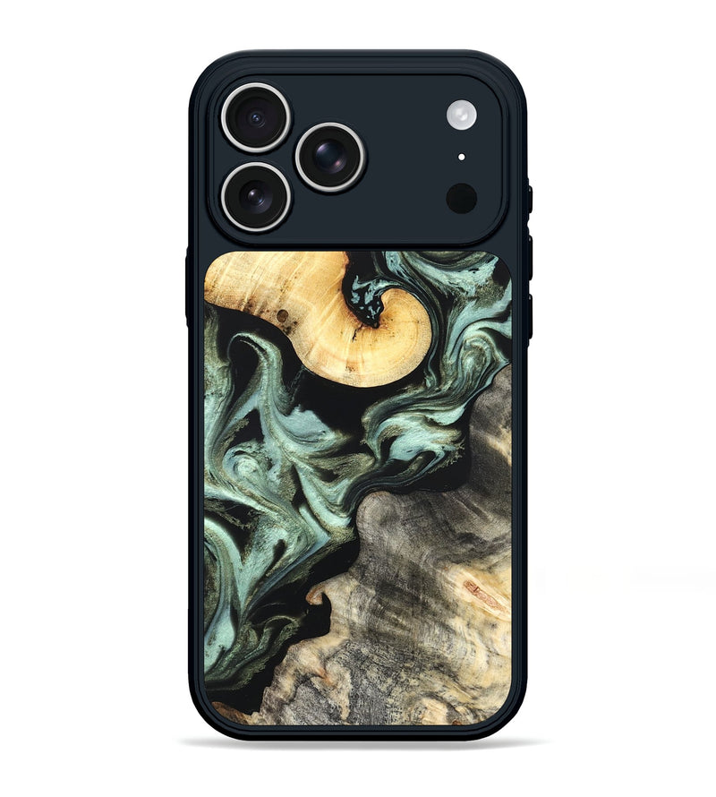 iPhone 17 Pro Max Wood Phone Case - Daisy (Green, 825269)