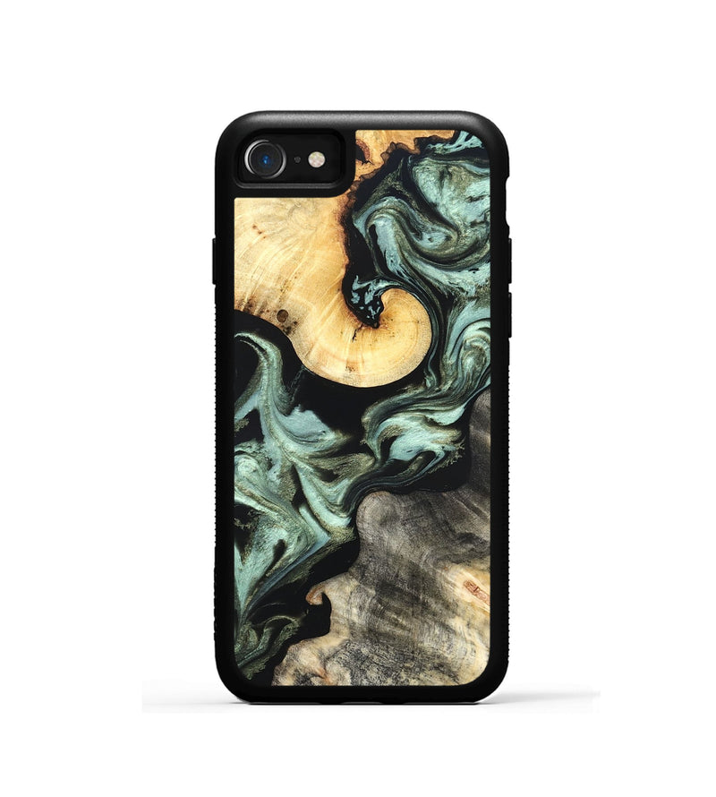 iPhone SE Wood Phone Case - Daisy (Green, 825269)