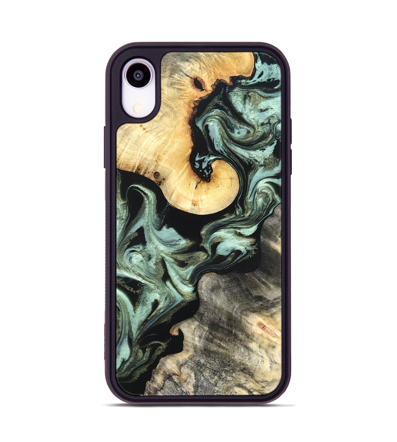 iPhone Xr Wood Phone Case - Daisy (Green, 825269)