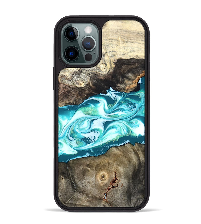 iPhone 12 Pro Max Wood Phone Case - Caleigh (Green, 825271)