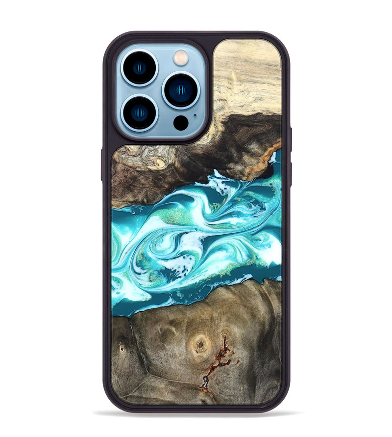 iPhone 14 Pro Max Wood Phone Case - Caleigh (Green, 825271)