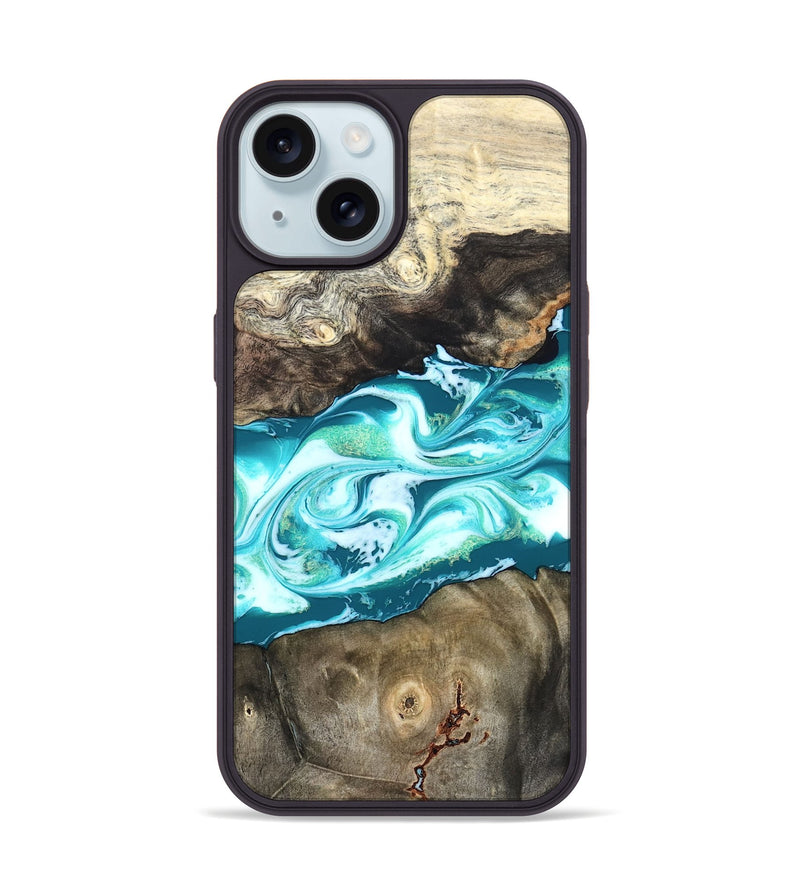 iPhone 15 Wood Phone Case - Caleigh (Green, 825271)