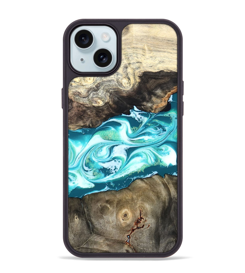 iPhone 15 Plus Wood Phone Case - Caleigh (Green, 825271)