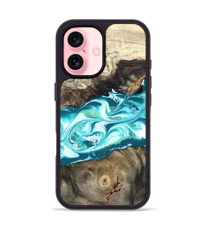 iPhone 16 Wood Phone Case - Caleigh (Green, 825271)