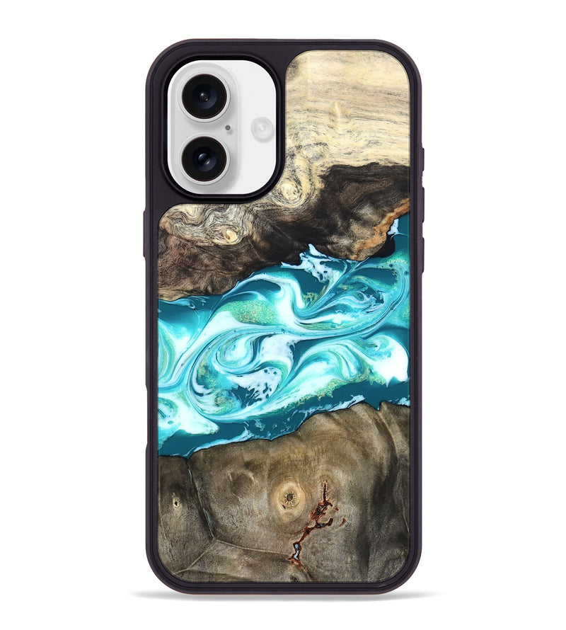 iPhone 16 Plus Wood Phone Case - Caleigh (Green, 825271)