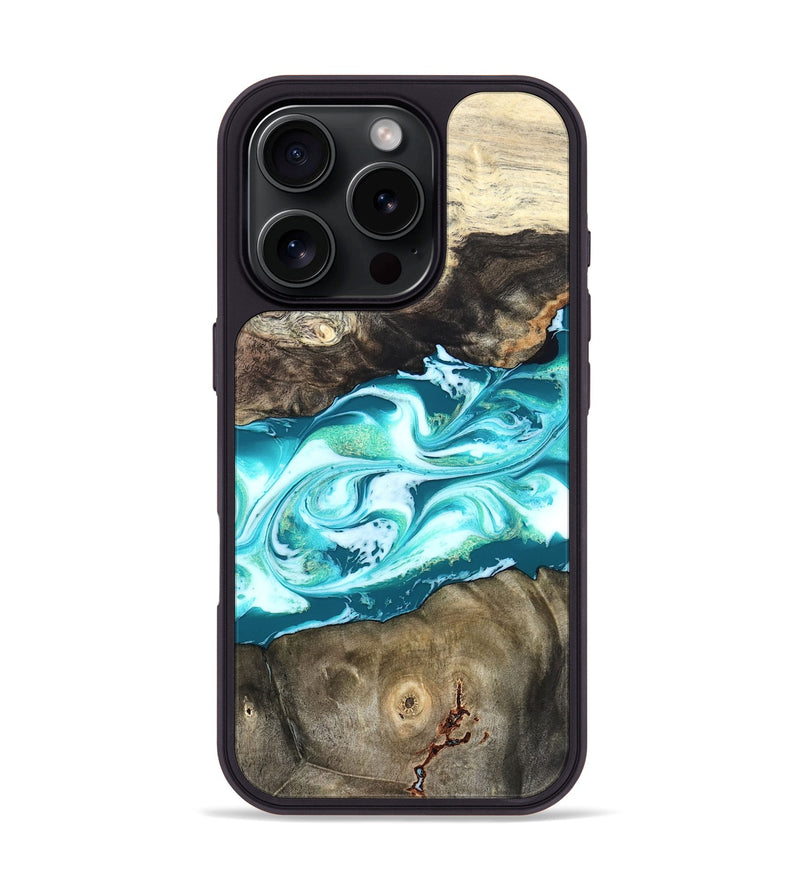 iPhone 16 Pro Wood Phone Case - Caleigh (Green, 825271)