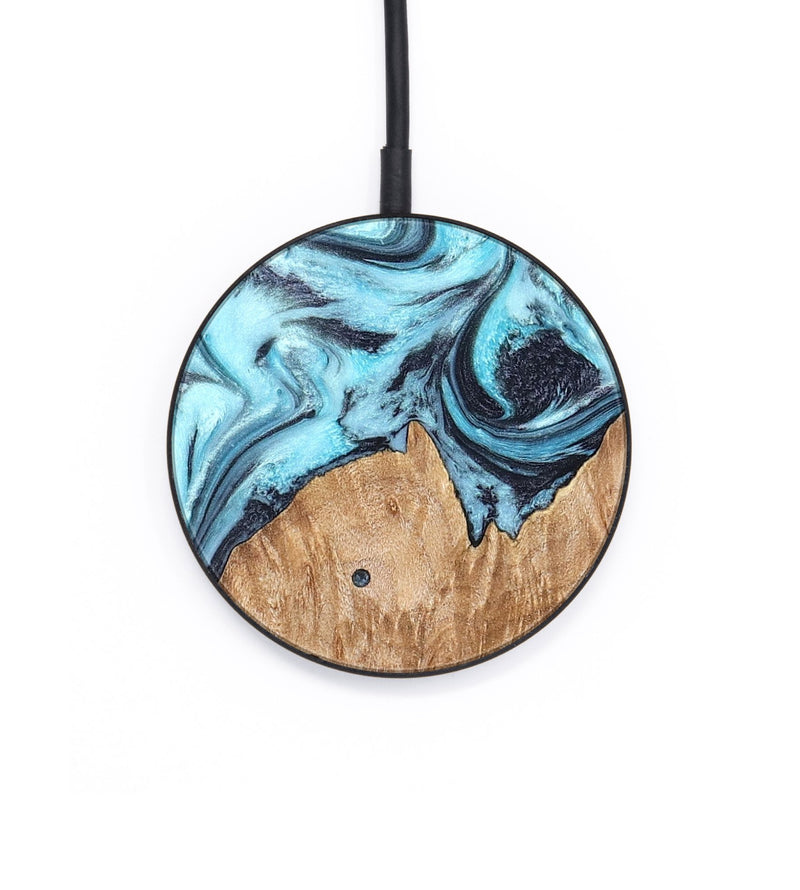 Circle Wood Wireless Charger - Adaline (Blue, 825273)