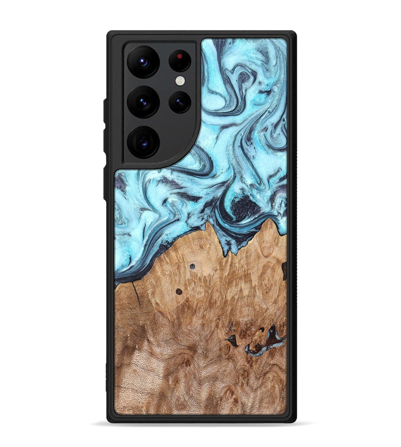 Galaxy S22 Ultra Wood Phone Case - Adaline (Blue, 825273)