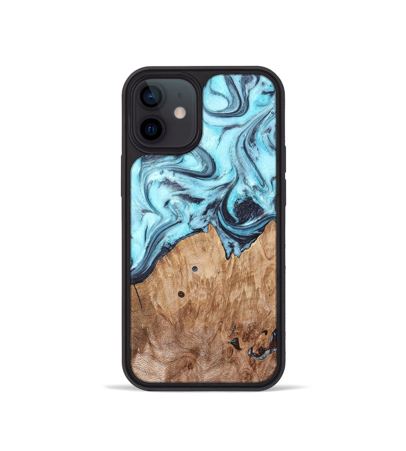 iPhone 12 mini Wood Phone Case - Adaline (Blue, 825273)
