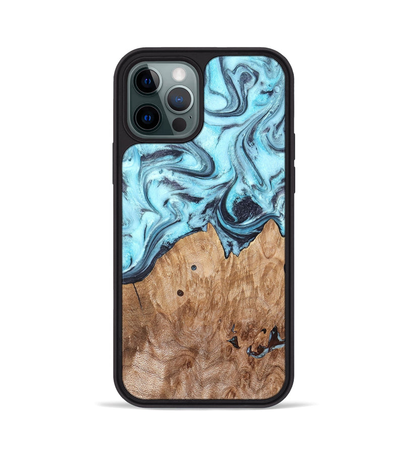 iPhone 12 Pro Wood Phone Case - Adaline (Blue, 825273)