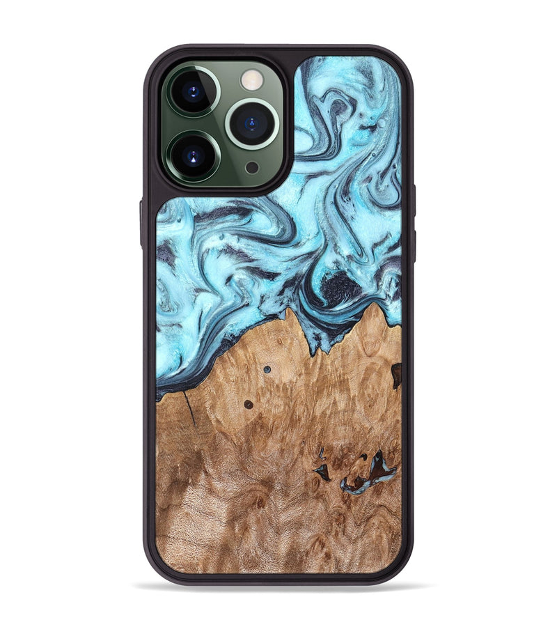 iPhone 13 Pro Max Wood Phone Case - Adaline (Blue, 825273)