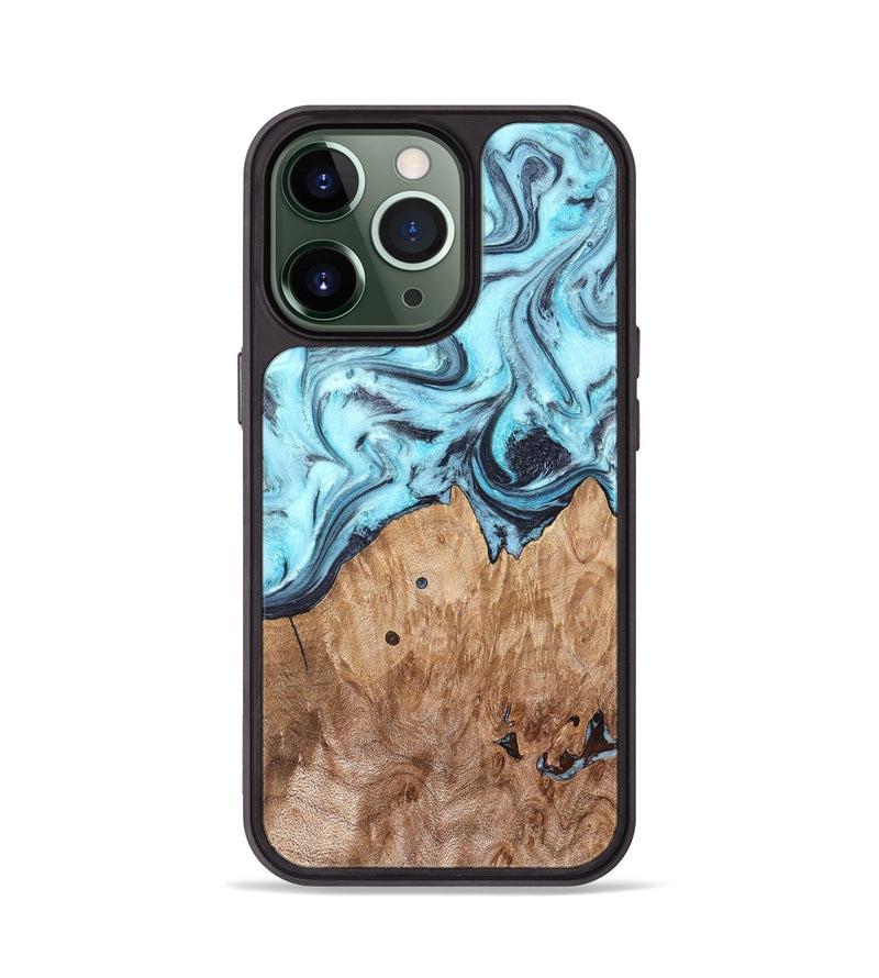 iPhone 13 Pro Wood Phone Case - Adaline (Blue, 825273)