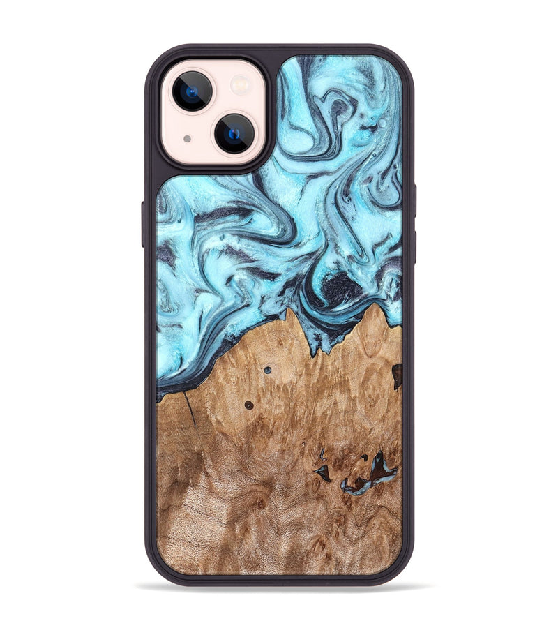 iPhone 14 Plus Wood Phone Case - Adaline (Blue, 825273)