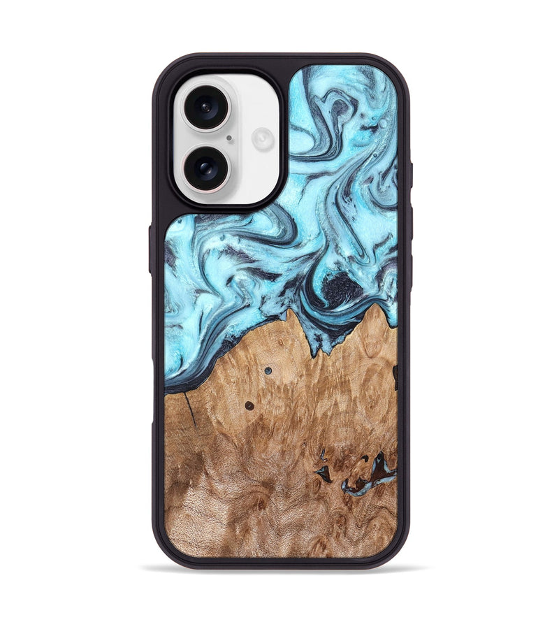 iPhone 17 Wood Phone Case - Adaline (Blue, 825273)