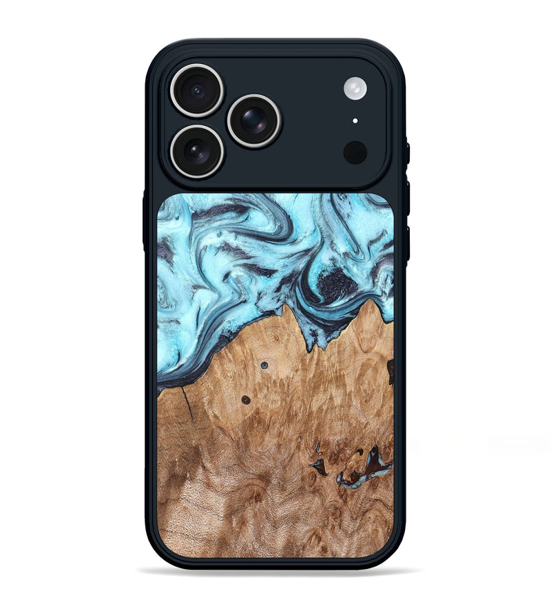 iPhone 17 Pro Max Wood Phone Case - Adaline (Blue, 825273)