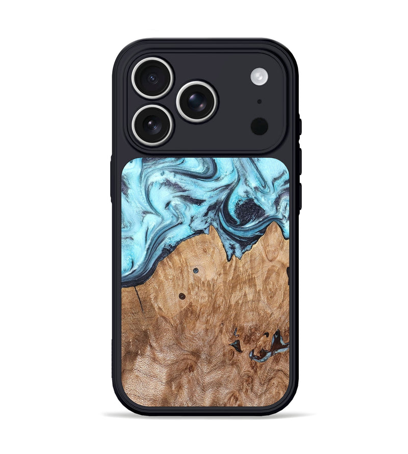 iPhone 17 Pro Wood Phone Case - Adaline (Blue, 825273)