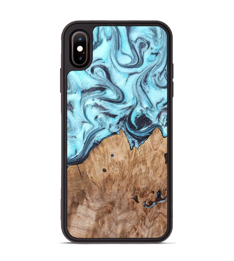 iPhone Xs Max Wood Phone Case - Adaline (Blue, 825273)