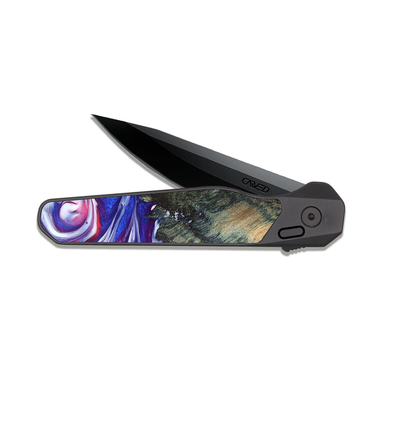 EDC Dark Slate Wood Pocket Knife - Guido (Blue, 825276)