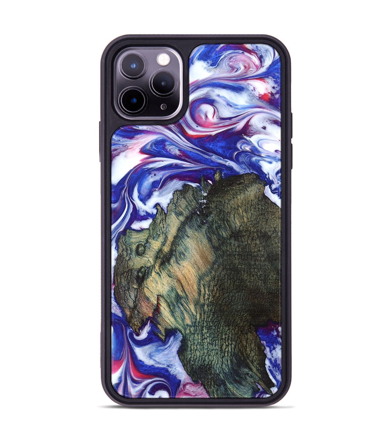 iPhone 11 Pro Max Wood Phone Case - Guido (Blue, 825276)