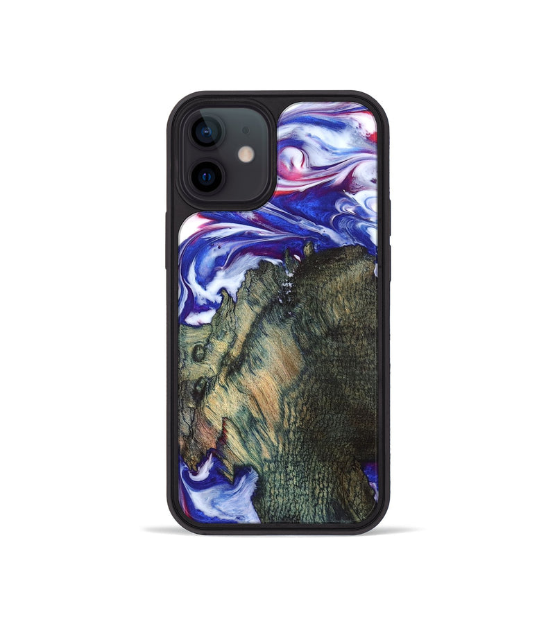 iPhone 12 mini Wood Phone Case - Guido (Blue, 825276)