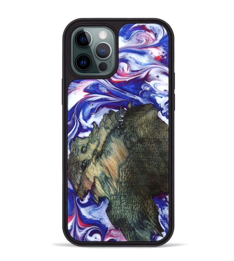 iPhone 12 Pro Max Wood Phone Case - Guido (Blue, 825276)