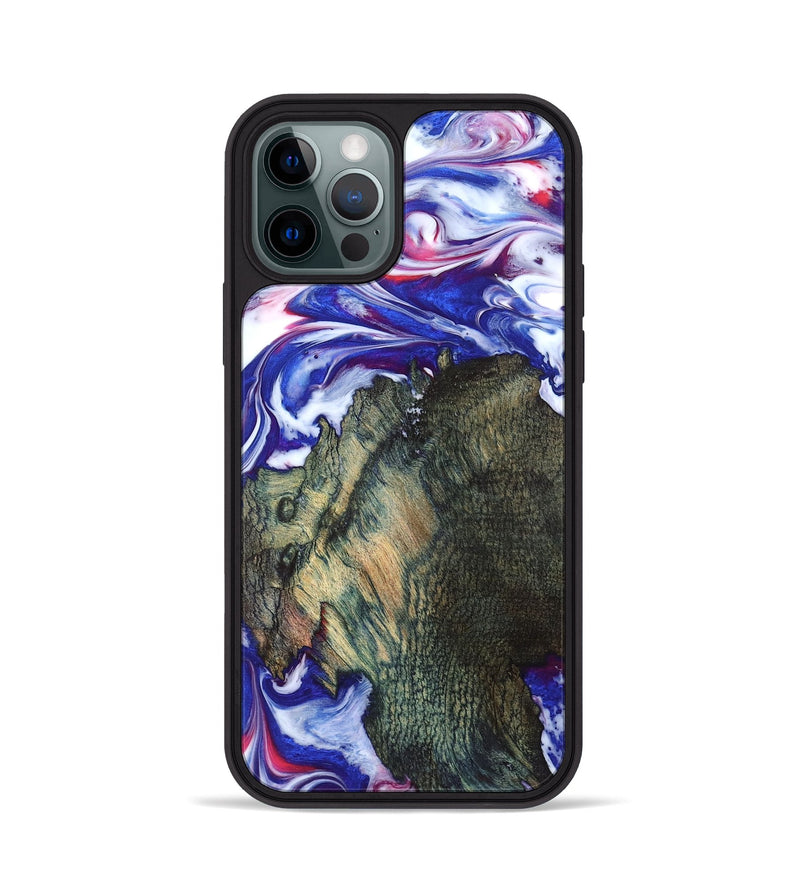 iPhone 12 Pro Wood Phone Case - Guido (Blue, 825276)