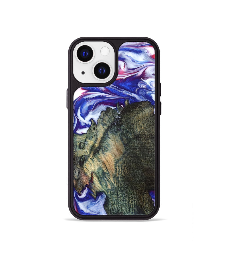 iPhone 13 mini Wood Phone Case - Guido (Blue, 825276)