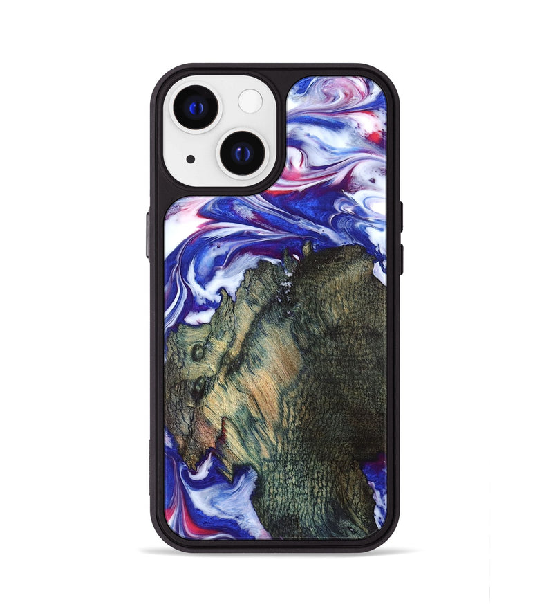 iPhone 13 Wood Phone Case - Guido (Blue, 825276)
