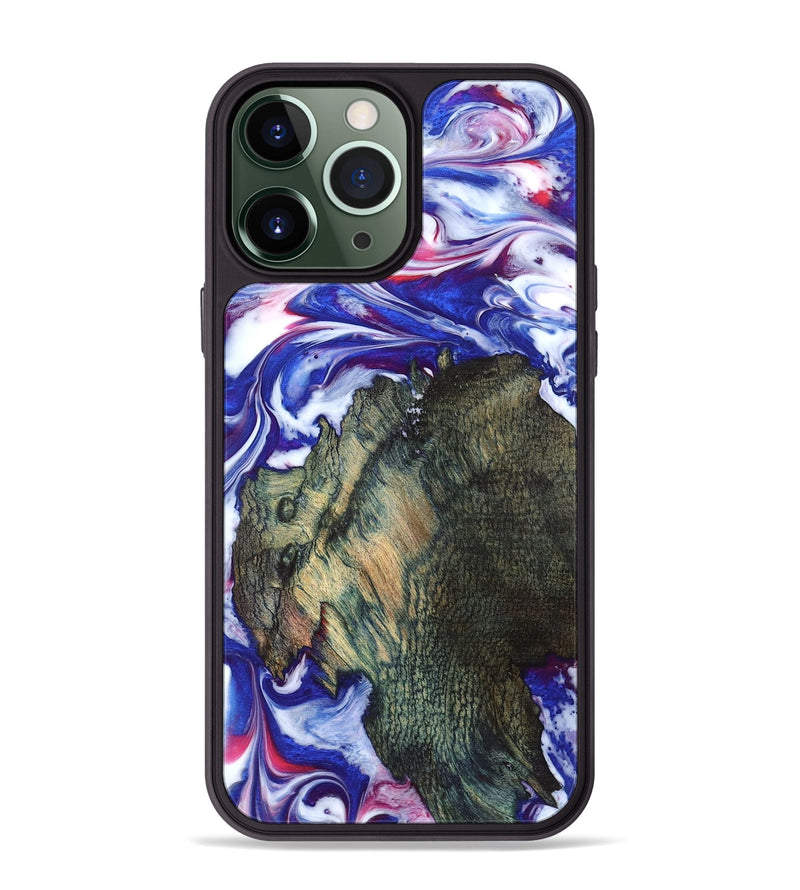iPhone 13 Pro Max Wood Phone Case - Guido (Blue, 825276)
