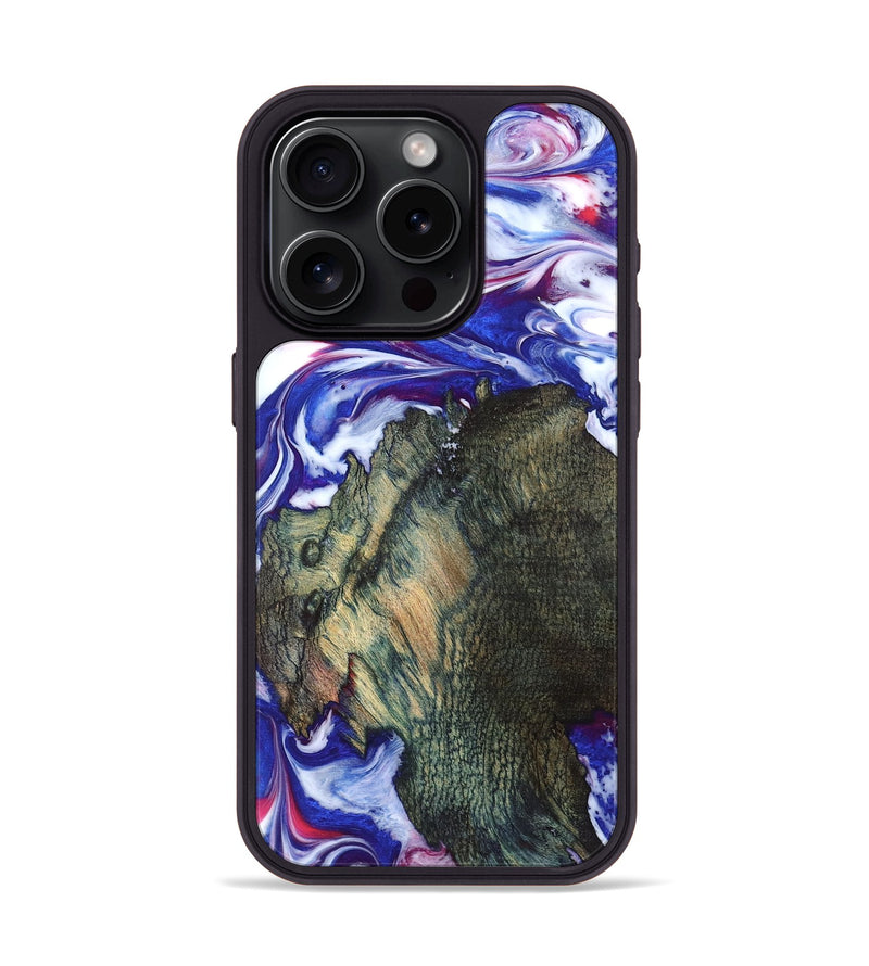 iPhone 15 Pro Wood Phone Case - Guido (Blue, 825276)
